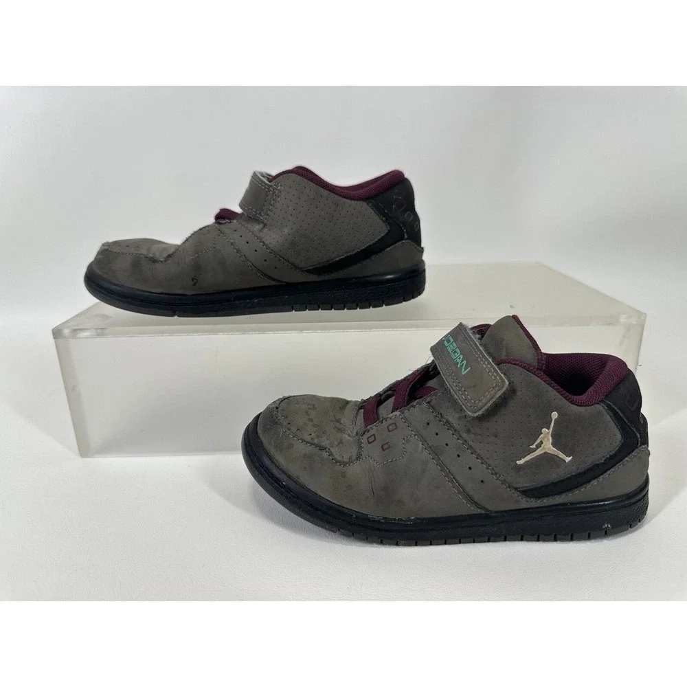 Nike‎ Air Jordan 1 Flight Toddler Size 10C 351028-047 Gray Purple Shoes
